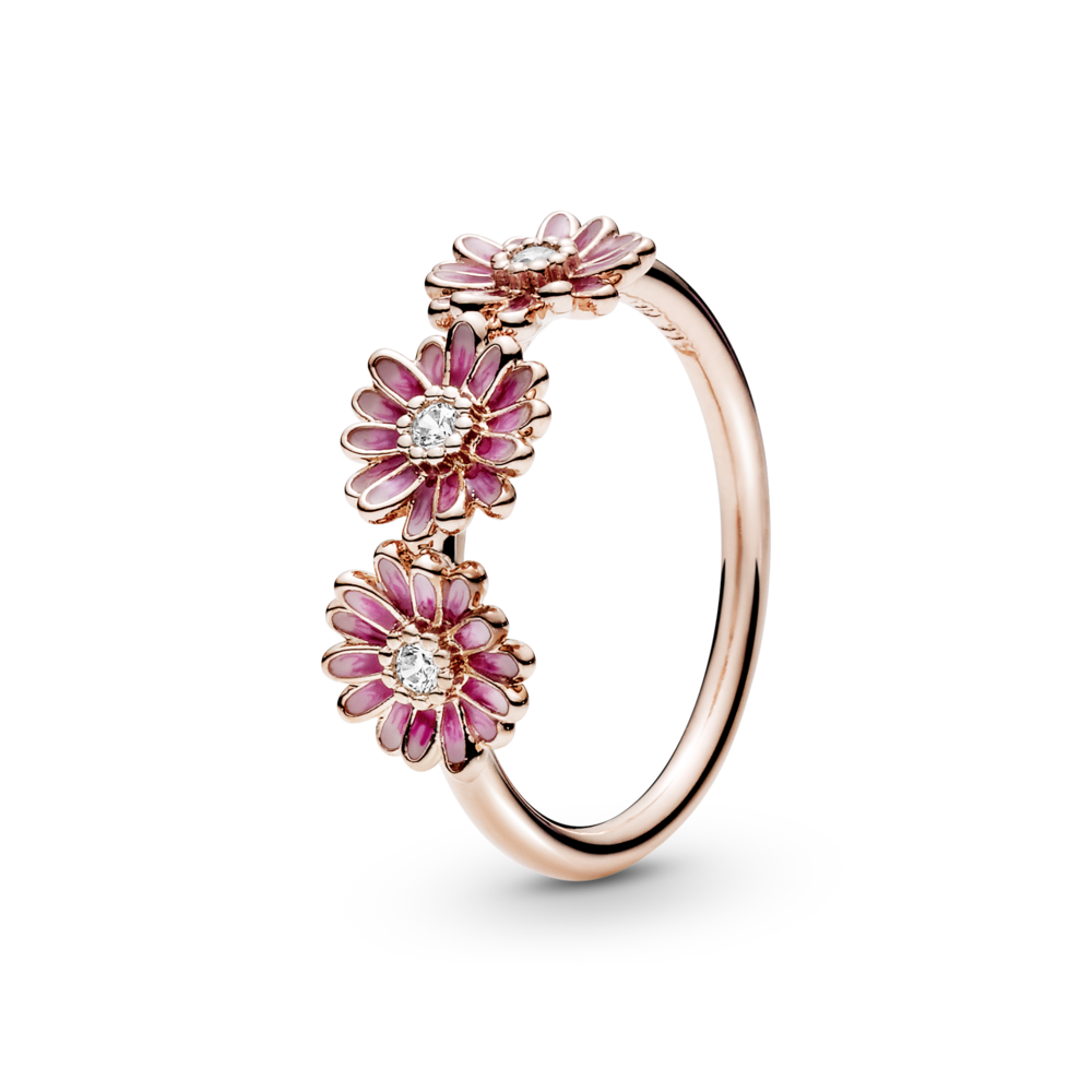 Кольцо "Розовые маргаритки" от Pandora RU