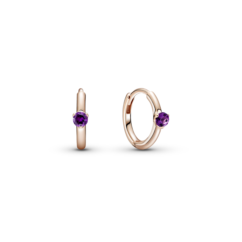 Серьги-кольца "Пурпурный талисман" от Pandora RU