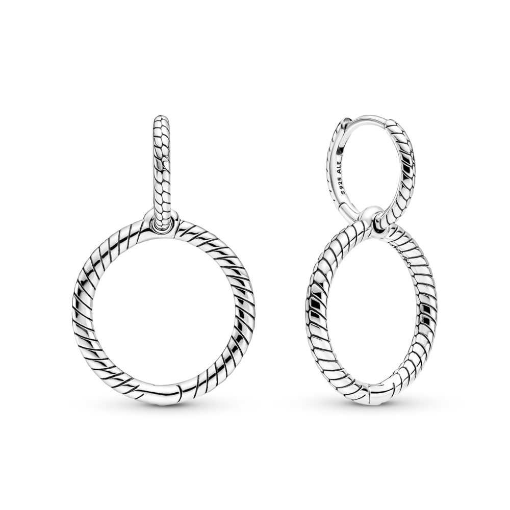 Серьги-кольца для шармов от Pandora RU